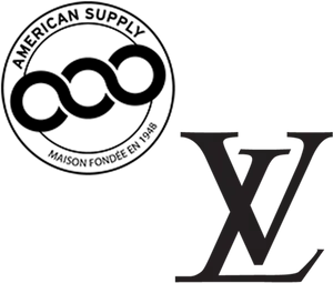 Louis Vuitton Logo Black Background PNG Image