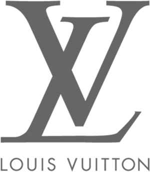 Louis Vuitton Logo Blackand White PNG Image