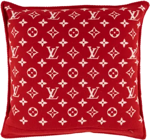 Louis Vuitton Monogram Red Cushion PNG Image