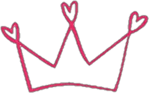 Love Crowned Heart Doodle PNG Image