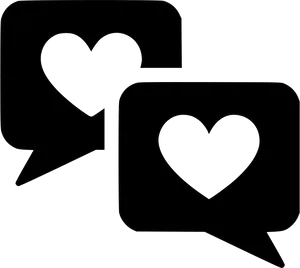 Love Dialogue Bubbles Vector PNG Image