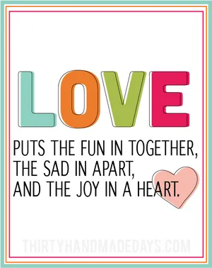 Love Fun Sad Joy Quote PNG Image