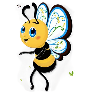 Lovely Bee Graphic Png 06252024 PNG Image