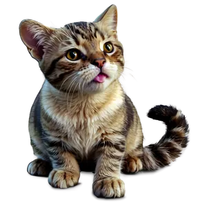 Lovely Cat Illustration Png 06242024 PNG Image