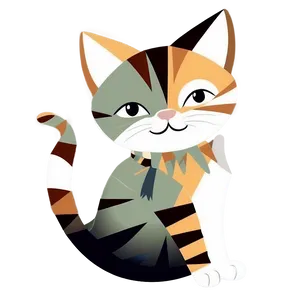 Lovely Cat Illustration Png Qod33 PNG Image