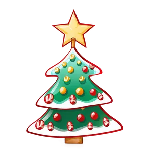 Lovely Christmas Tree Drawing Png Cxh PNG Image