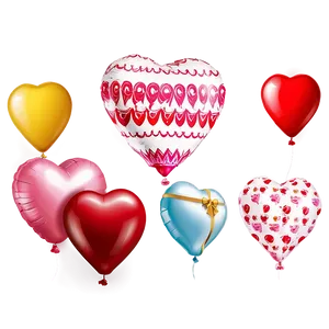 Lovely Valentine's Day Balloons Png 3 PNG Image