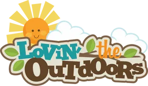 Lovin The Outdoors Cartoon Graphic PNG Image