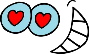 Loving_ Googly_ Eyes_and_ Smile_ Vector PNG Image