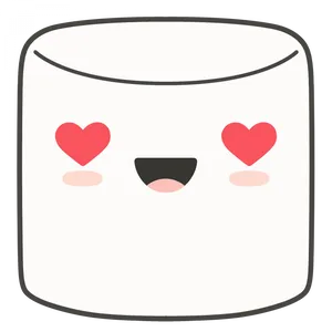 Loving Marshmallow Emoji PNG Image