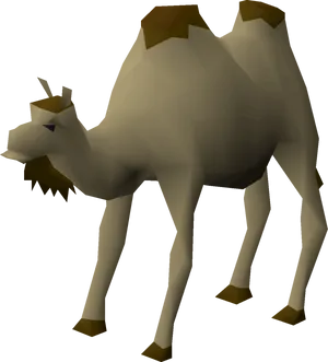 Low Poly Camel Model PNG Image