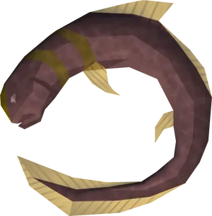 Low Poly Eel Artwork PNG Image