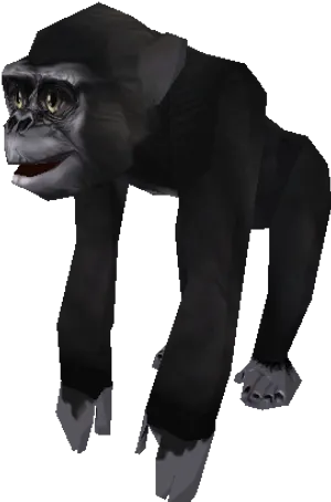 Low Poly Gorilla Model.png PNG Image