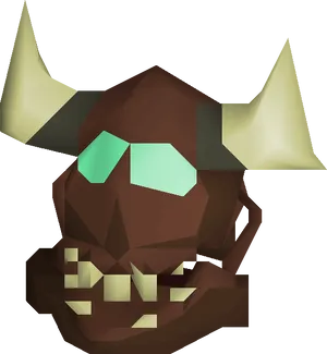 Low Poly Minotaur Head3 D Model PNG Image