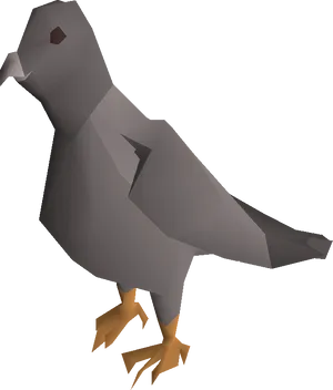 Low Poly Pigeon Model.png PNG Image