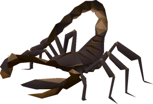 Low Poly Scorpion Graphic PNG Image