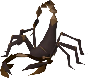 Low Poly Scorpion Graphic PNG Image