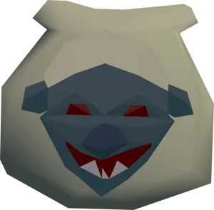 Low Poly Style Badger Head PNG Image