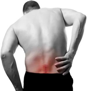 Lower Back Pain Representation PNG Image