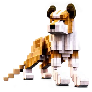 Loyal Minecraft Dog Png Edh PNG Image