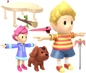 Lucaand Alberto Adventure Characters PNG Image