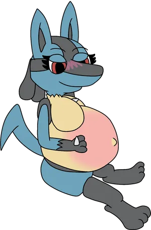 Lucario_ Animated_ Character_ Pose PNG Image