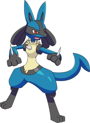 Lucario Pokemon Character PNG Image