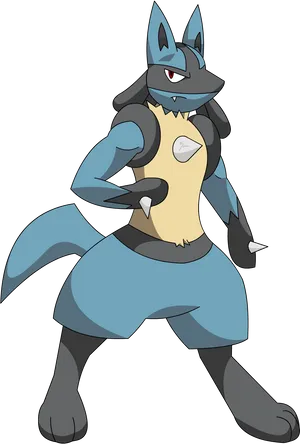 Lucario Pokemon Character Art PNG Image