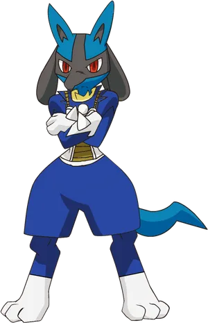 Lucario Pokemon Character Pose PNG Image