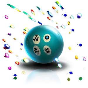 Lucky Lottery Ball Illustration PNG Image