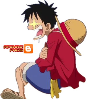 Luffy Crying One Piece Character PNG Image