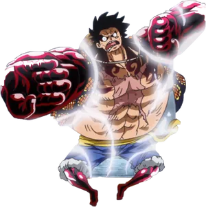 Luffy Gear Fourth Transformation PNG Image