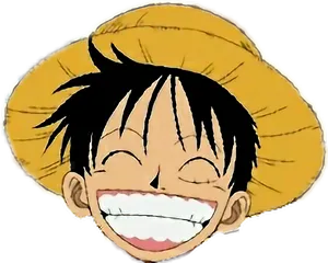 Luffy Laughing Portrait PNG Image