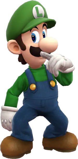 Luigi Character Pose PNG Image