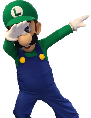 Luigi Character Pose PNG Image