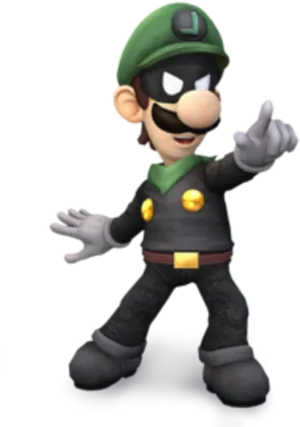 Luigi Character Pose PNG Image