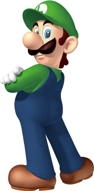 Luigi Classic Pose PNG Image