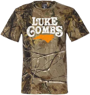 Luke Combs Camo T Shirt Design PNG Image