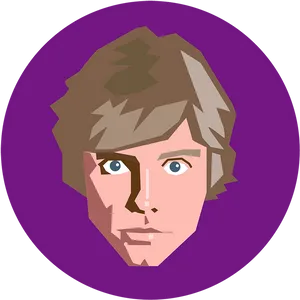 Luke Skywalker Vector Portrait PNG Image