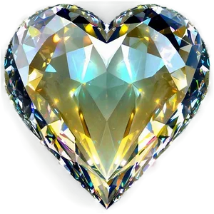 Luminous Diamond Heart Graphic Png 1 PNG Image