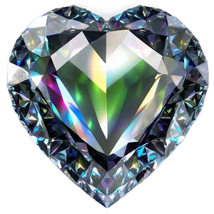 Luminous Diamond Heart Graphic Png Bil93 PNG Image