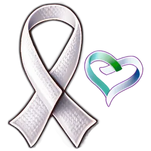 Lung Cancer Ribbon And Heart Png Bpe27 PNG Image