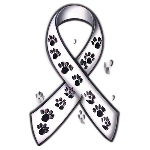 Lung Cancer Ribbon And Paw Print Png Wjp PNG Image