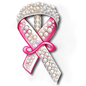 Lung Cancer Ribbon And Pearls Png 73 PNG Image