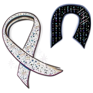 Lung Cancer Ribbon With Sparkles Png 06292024 PNG Image