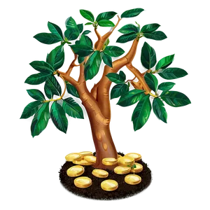 Lush Money Tree Artwork Png Guo PNG Image