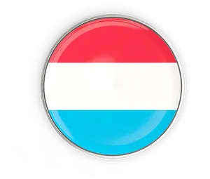 Luxembourg Flag Button PNG Image