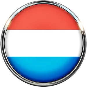 Luxembourg Flag Button PNG Image