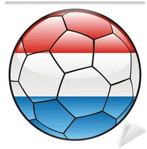 Luxembourg Flag Soccer Ball PNG Image