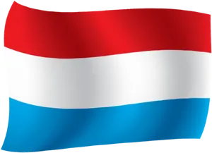 Luxembourg Flag Waving PNG Image